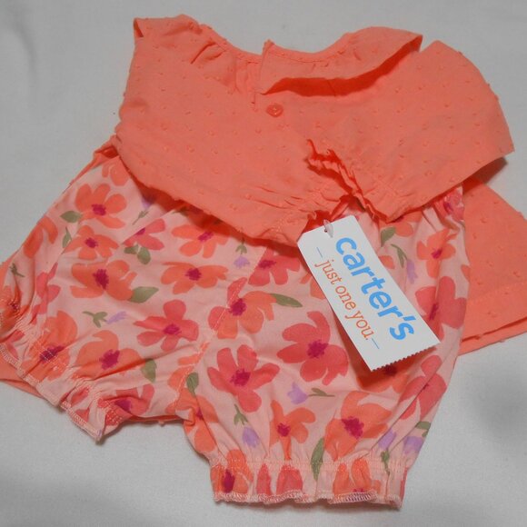 NEW CARTER'S JUST ONE YOU 2 PIECE BABY GIRL OUTFIT MATCHING SET SIZE 3 MONTHS 👶 - Picture 3 of 9
